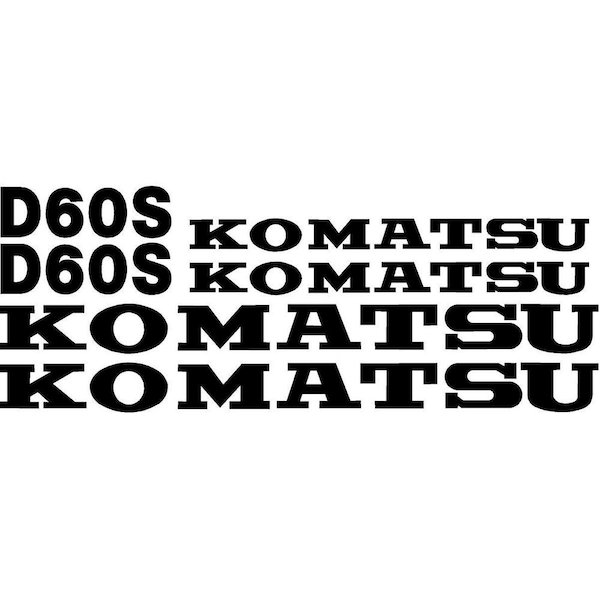 Decal Set for Komatsu Dozer D60S